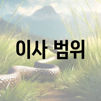 이사 범위