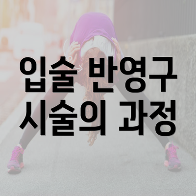 입술 반영구 시술의 과정