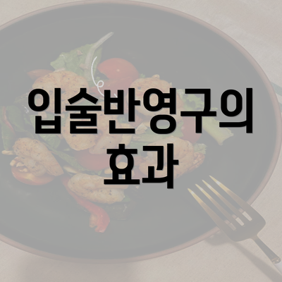 입술반영구의 효과