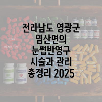 전라남도 영광군 염산면의 눈썹반영구 시술과 관리 총정리 2025