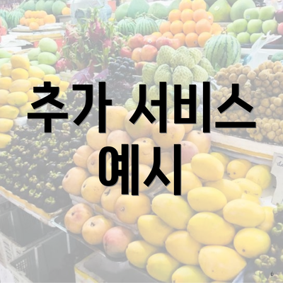 추가 서비스 예시