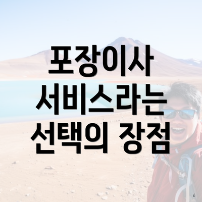 포장이사 서비스라는 선택의 장점