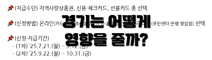 경기는 어떻게 영향을 줄까?