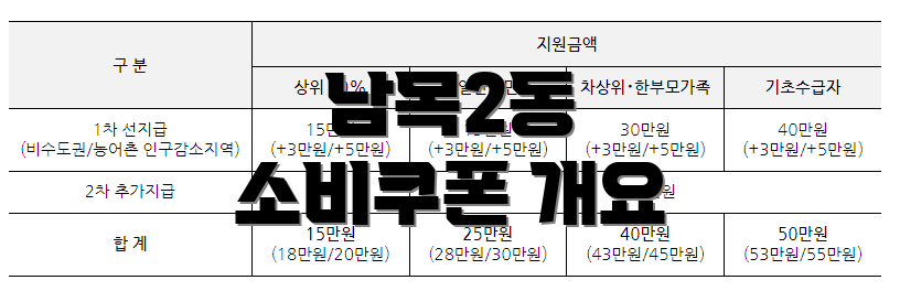 남목2동 소비쿠폰 개요
