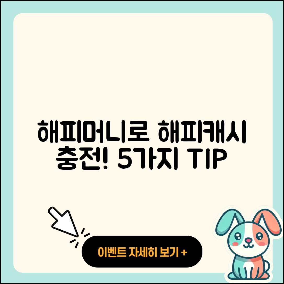 해피머니 문화상품권으로 해피캐시 충전하는 5가지 방법