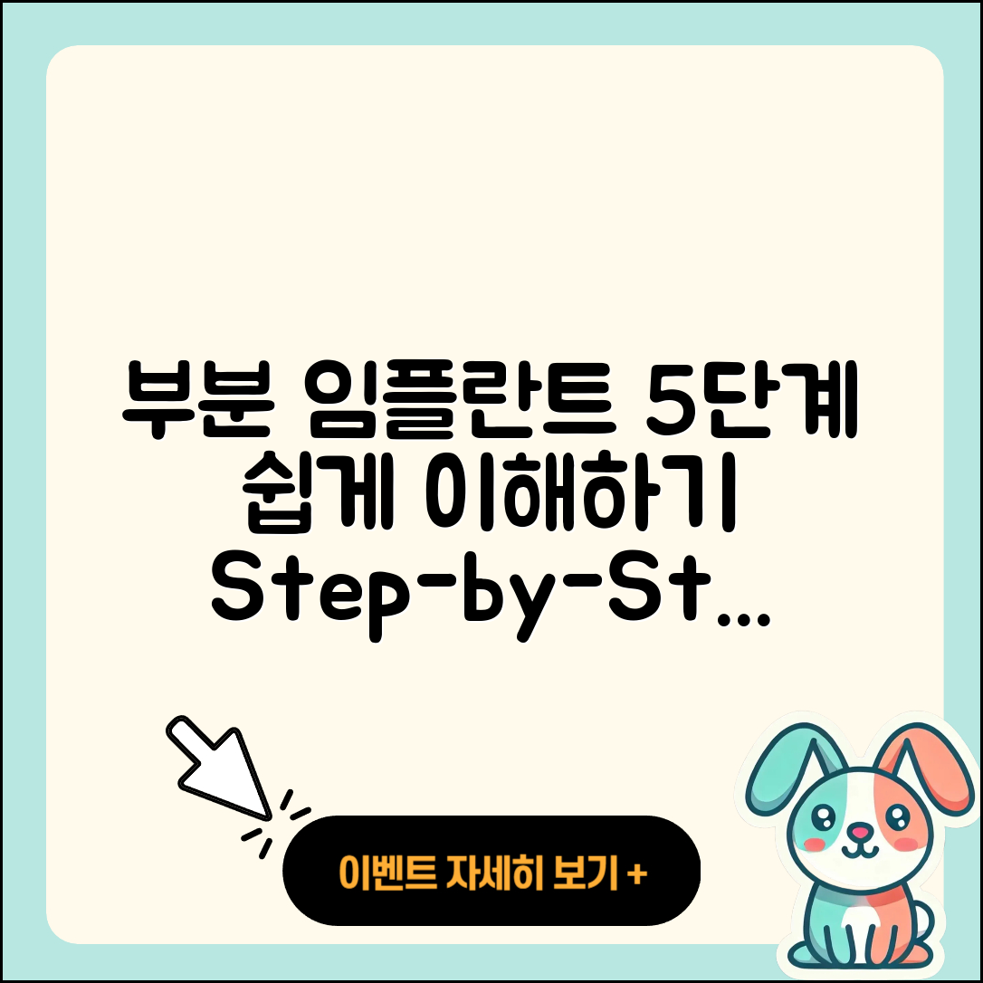 부분 임플란트 식립 과정 쉽게 이해하는 5단계