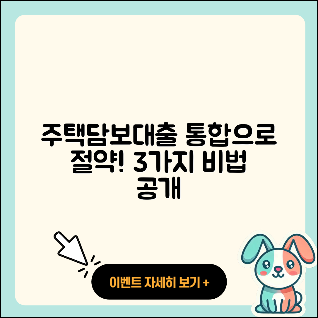 주택담보대출 통합으로 절약하는 3가지 비법